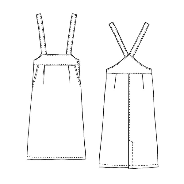 型紙　サロペットスカート