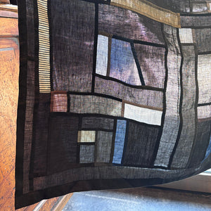 リネンバード 透けるリネンのパッチワーククロス キット アイスグレー