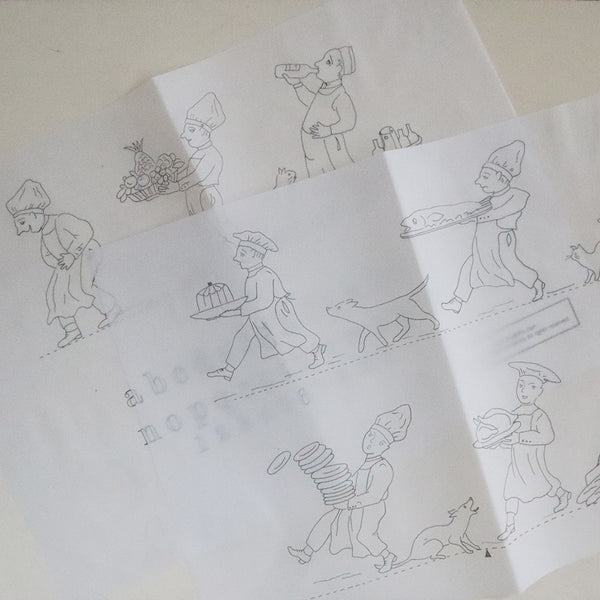 【Jeu de Fils】図案セット　料理人の行列