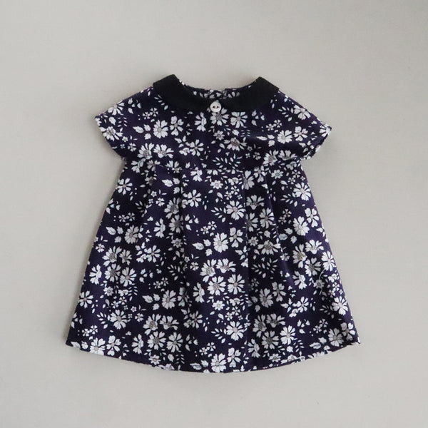 【材料セット　新作】クゥクゥ着せ替え　丸襟のワンピースとストラップシューズ （コーデュロイ）