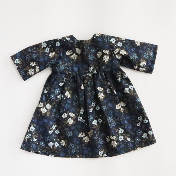 【キット　新作】クゥクゥの着せ替え材料セット ケープとギャザーワンピース（ネイビー）