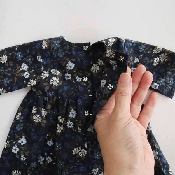 【キット　新作】クゥクゥの着せ替え材料セット ケープとギャザーワンピース（ネイビー）