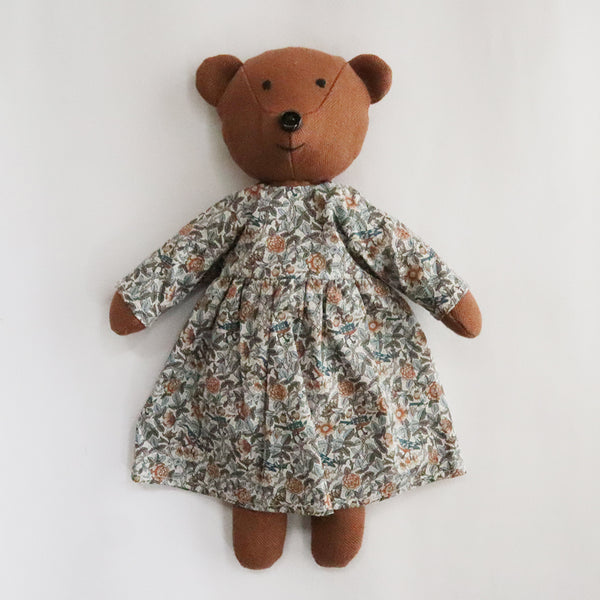 【キット　新作】クゥクゥの着せ替え　ケープとギャザーワンピース（オレンジ×ブルー）