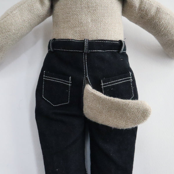 【材料セット　新作】フラクシィ着せ替え　お店コーディネート ブルーストライプ×ブラックデニム