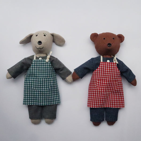 【キット　新作】クゥクゥとフラクシィ着せ替え　オールインワンとエプロン