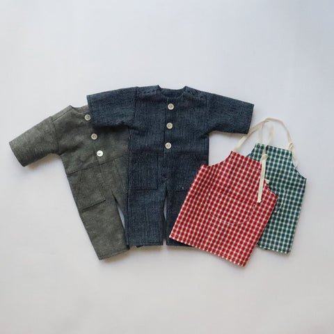 【キット　新作】クゥクゥとフラクシィ着せ替え　オールインワンとエプロン