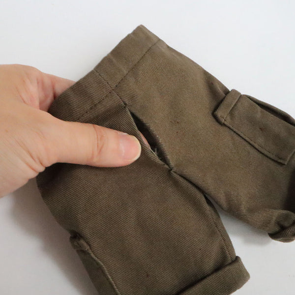 【材料セット　新作】クゥクゥ着せ替え　カーゴパンツとギャザースカート（コーデュロイ）