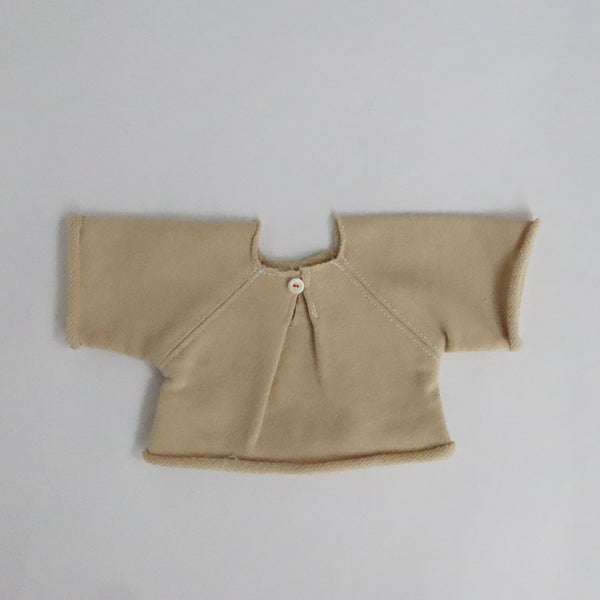 【材料セット】クゥクゥの着せ替え　刺しゅうのカットソーと裾フリルのスカート