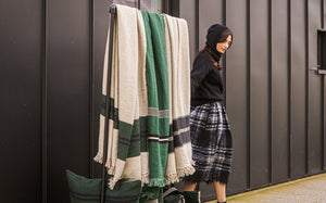 blind Bird リネンリバーシブルスカート アンティークベージュ the linen bird